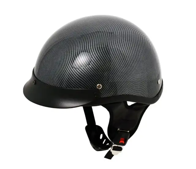Emmo Half Helmet 310 in colour Carbon Fiber, Size S in Clothing, Shoes & Accessories in Kitchener / Waterloo - Image 2