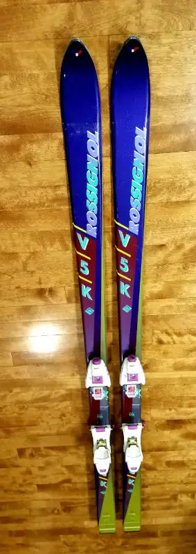 Vntg Rossignol V5K R7 178 Snow Skis D Series Kevlar Directional Variation Concept Fibrometal Stone F...