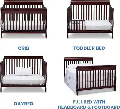 Delta Children 4 in 1 convertible crib. See pictures. Includes all required hardware to make all 4 s...
