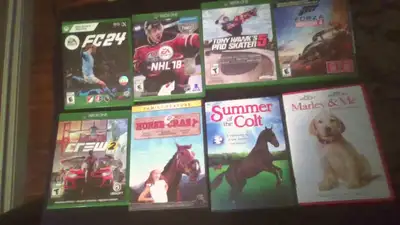 Xbox controller, games and movies, View more