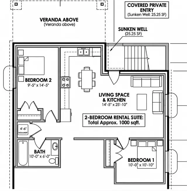 2 bedroom basement 