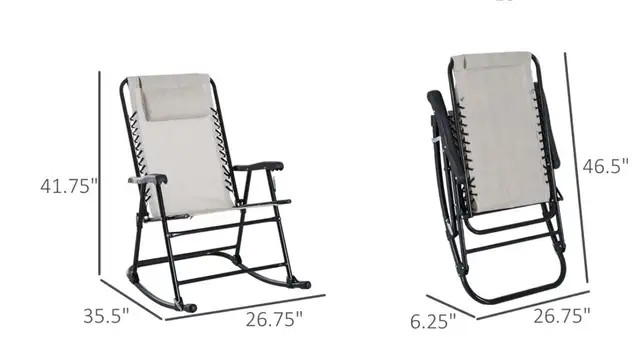 Folding Rocking Chair in Patio & Garden Furniture in City of Toronto - Image 3