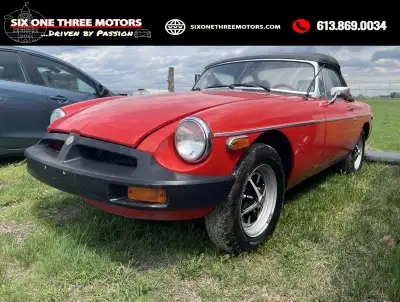 Used 1977 MG MGB Roadster with manual transmission. Classic British convertible powered by engine an...