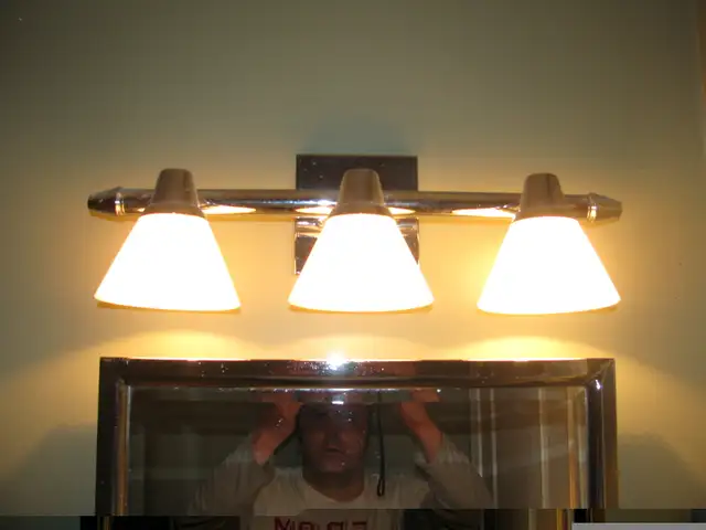 3 Bulb Vanity Light Chrome and Frosted Glass in Indoor Lighting & Fans in Oakville / Halton Region - Image 4