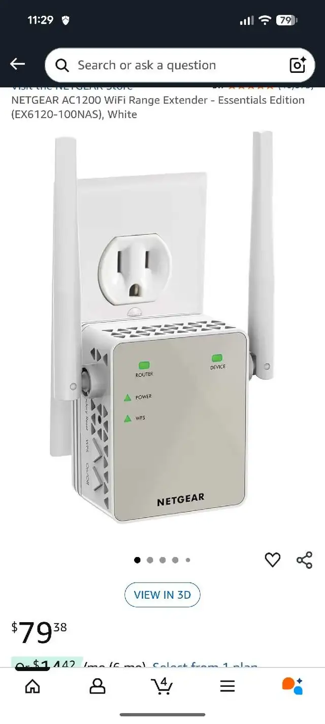NETGEAR AC1200 WiFi Range Extender in Networking in London - Image 4