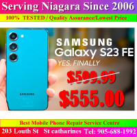  Samsung SMART PHONE S23 FE - Unlocked - Only $555!
