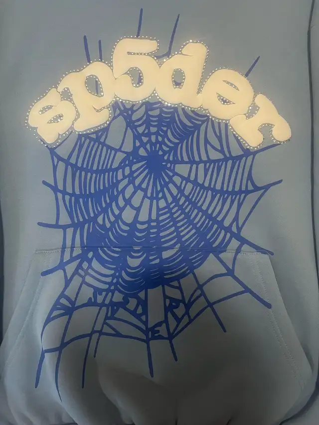 Sp5der Sky Blue Hoodie - Size L in Men's in Mississauga / Peel Region - Image 4