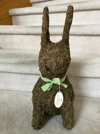 New  Moss Covered Wire Rabbit, View more