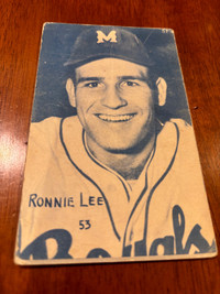 1953 Canadian Baseball Exhibits Montreal Royals Ronnie Lee