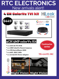 HI-LOOK ColorVu kits and Hikvision IP Camera Packages 4k