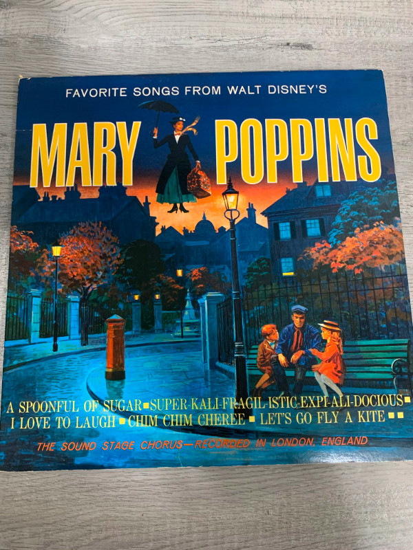 Mary Poppins 1965 Vinyl Record - Favourite Songs by Disney in Arts & Collectibles in Fredericton