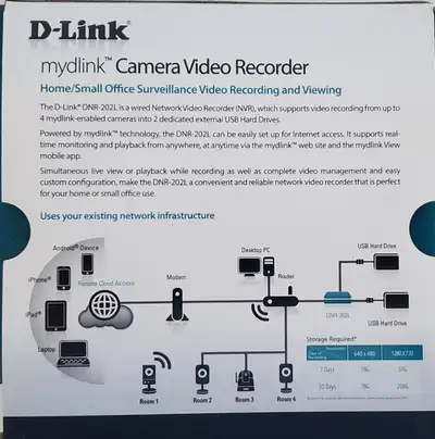 D-LINK DNR-202L Camera Video Recorder, View more