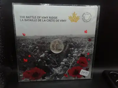 2017 Royal Canadian Mint The Battle of Vimy Ridge Canada Coin $25 The 2017 Royal Canadian Mint "The...