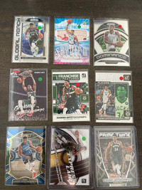 Mixed lot of 9 Giannis basketball cards