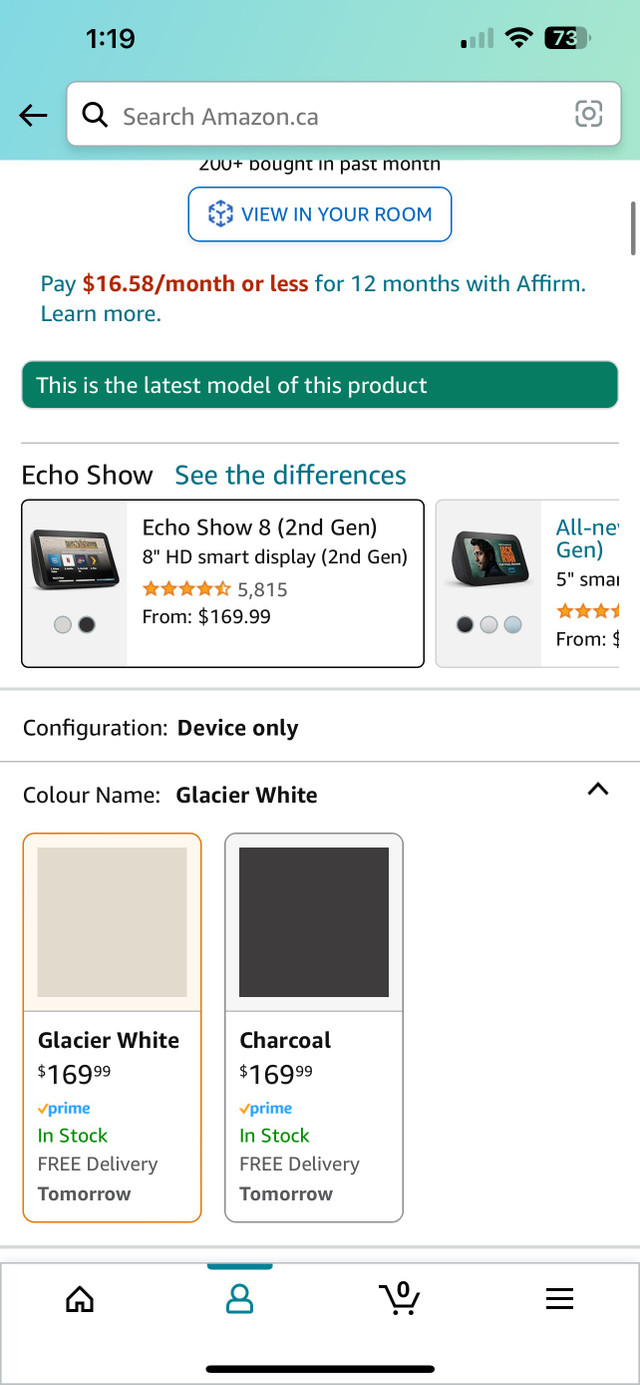 Amazon Alexa Echo Show 8 (2nd Gen) with stand  in General Electronics in London - Image 2