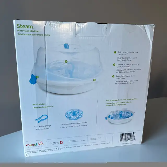 Brand new Munchkin Steam Microwave Sterilizer in Feeding & High Chairs in Ottawa - Image 3