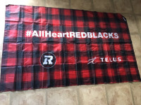 Ottawa red blacks Telus fan flag