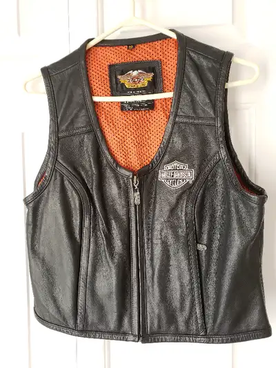Womens leather Harley Davidson Vest, View more