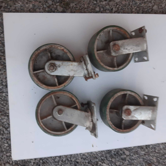 Heavy duty metal caster wheels 8" $120 in Tool Storage & Benches in Hamilton - Image 2