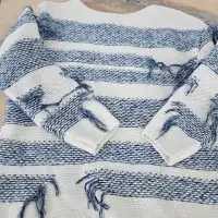 Blue and white sweater size M