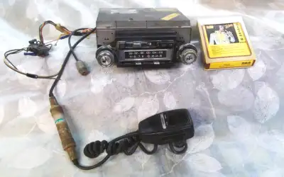 Super-rare Audiovox TCBH stereo AM FM 8 track radio with built-in CB transceiver. Fits 1973, 1974, 1...