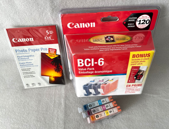 Canon Printer Ink BCI-6 (4 Colours plus Black) in Printers, Scanners & Fax in Hamilton