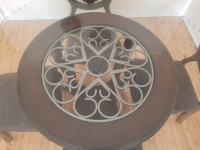 Glass wooden  dining  table 