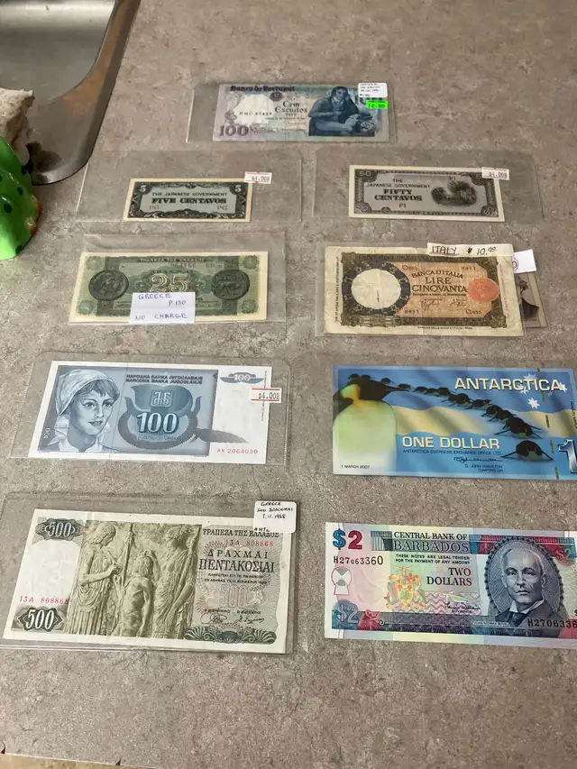 Numerous European/Italy/Portugal/Greece Bills (30), $60 in Arts & Collectibles in Strathcona County - Image 2