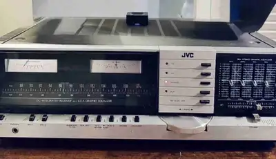 Vintage JVC JR-S201 Stereo Receiver  w/ Bluetooth Adaptor, View more