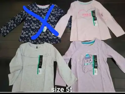 Girl's size 5t long sleeve shirts (new with tag), View more