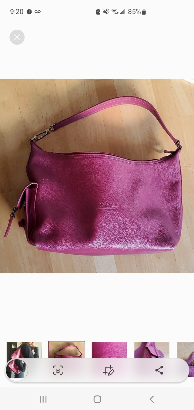 Authentic Longchamp leather bag in Women's - Bags & Wallets in Winnipeg - Image 2