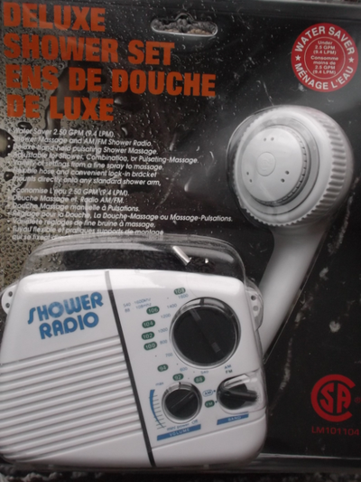 pomme de douche avec radio encore emballée, View more