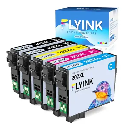 FLYINK Remanufactured Ink Cartridge Replacement for Epson 202 XL, View more