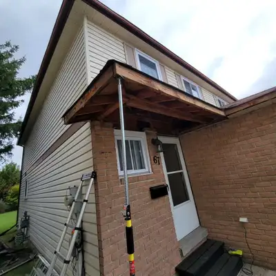 Aluminium jobs, eavestrough, soffit, leaf guards, downspout , View more