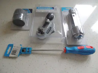 4 NEW Plumbing tools- pipe Cutter,Pipe Reamer,Drain wrench .1/4", View more