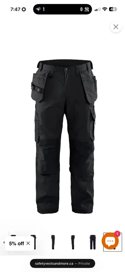 blakladder work pants , View more