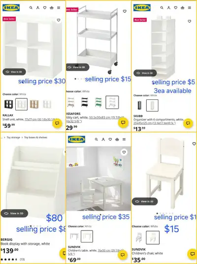  IKEA Furniture Sale — White Theme, View more