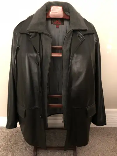 Men’s leather jacket, size 2XL, View more