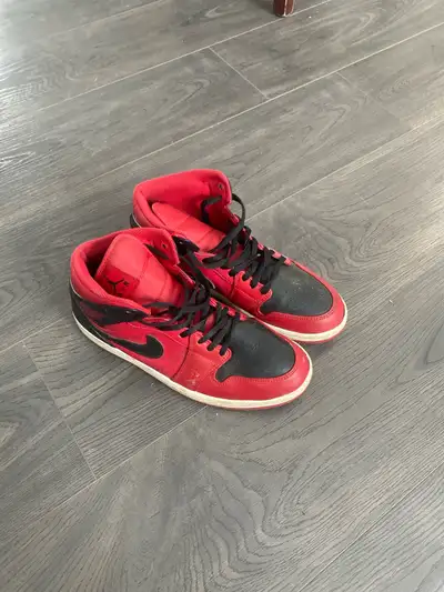 Air Jordan 1 bred(red and black) size 9.5 (no box), View more