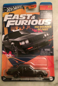 Hot Wheels Fast & Furious Buick Grand National diecast 1:64 NEW