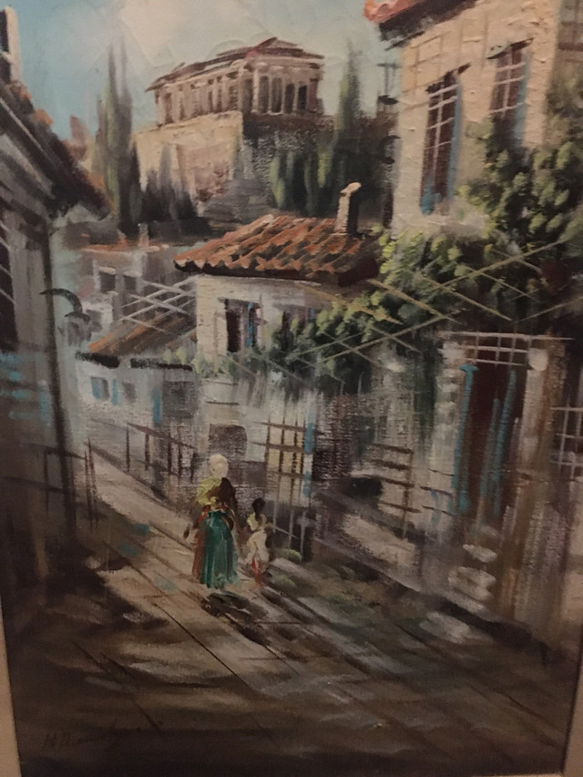 Mediterranean village scene in Arts & Collectibles in Ottawa - Image 2
