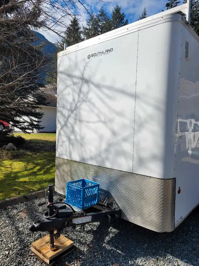 7x14 Cargo/Enclosed Partially Camperized Trailer in Cargo & Utility Trailers in Hope / Kent - Image 2