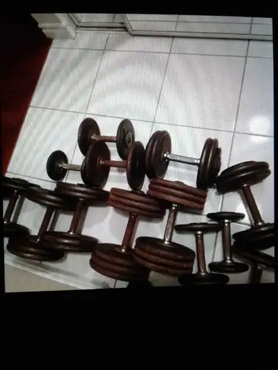 Various weights & strength training equipment ($1 per pound), View more