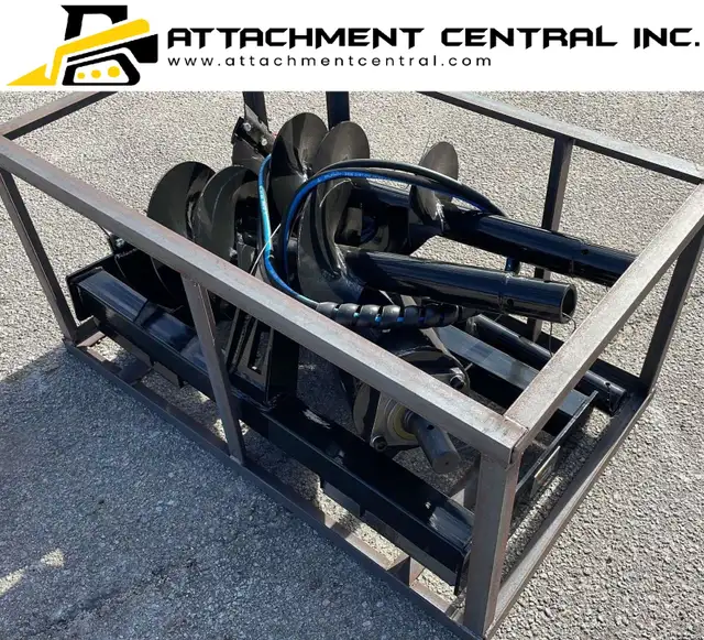 Skid Steer Hydraulic Auger Attachment w/ 3 Bits - 6", 12", 14" in Other in Regina - Image 6