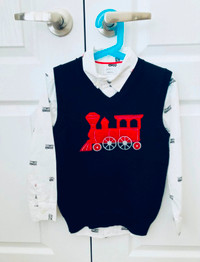 Train Vest and Dress Shirt ( 5-6 yrs old)