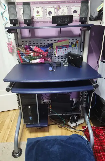Computer desk and chair, View more