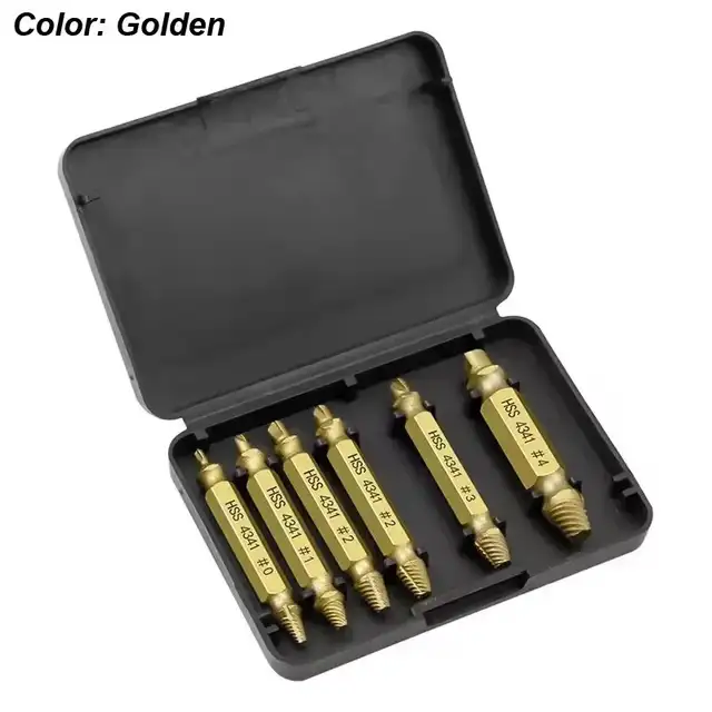 6 pcs Damaged Screw Extractor408078585452318722