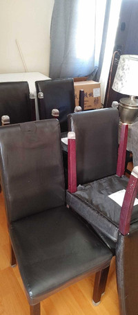 x7, Faux leather, Dining table chairs 