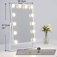 Lighted Vanity Mirror w/12 x 3W Dimmable LED Bulbs
