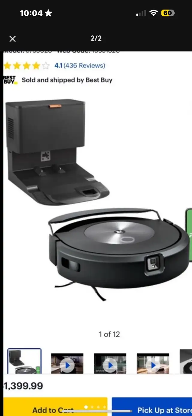 Roomba combo J7selfempty vacuum and mop in Vacuums in Markham / York Region - Image 3